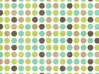 Polka Pistachio 6’8’X5’ Fleece (80 X 60 Inch) Backdrop