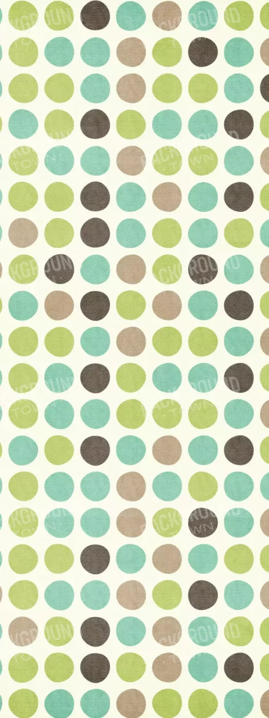 Polka Pistachio 8’X20’ Ultracloth (96 X 240 Inch) Backdrop