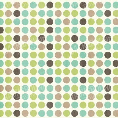 Polka Pistachio 8’X8’ Fleece (96 X Inch) Backdrop