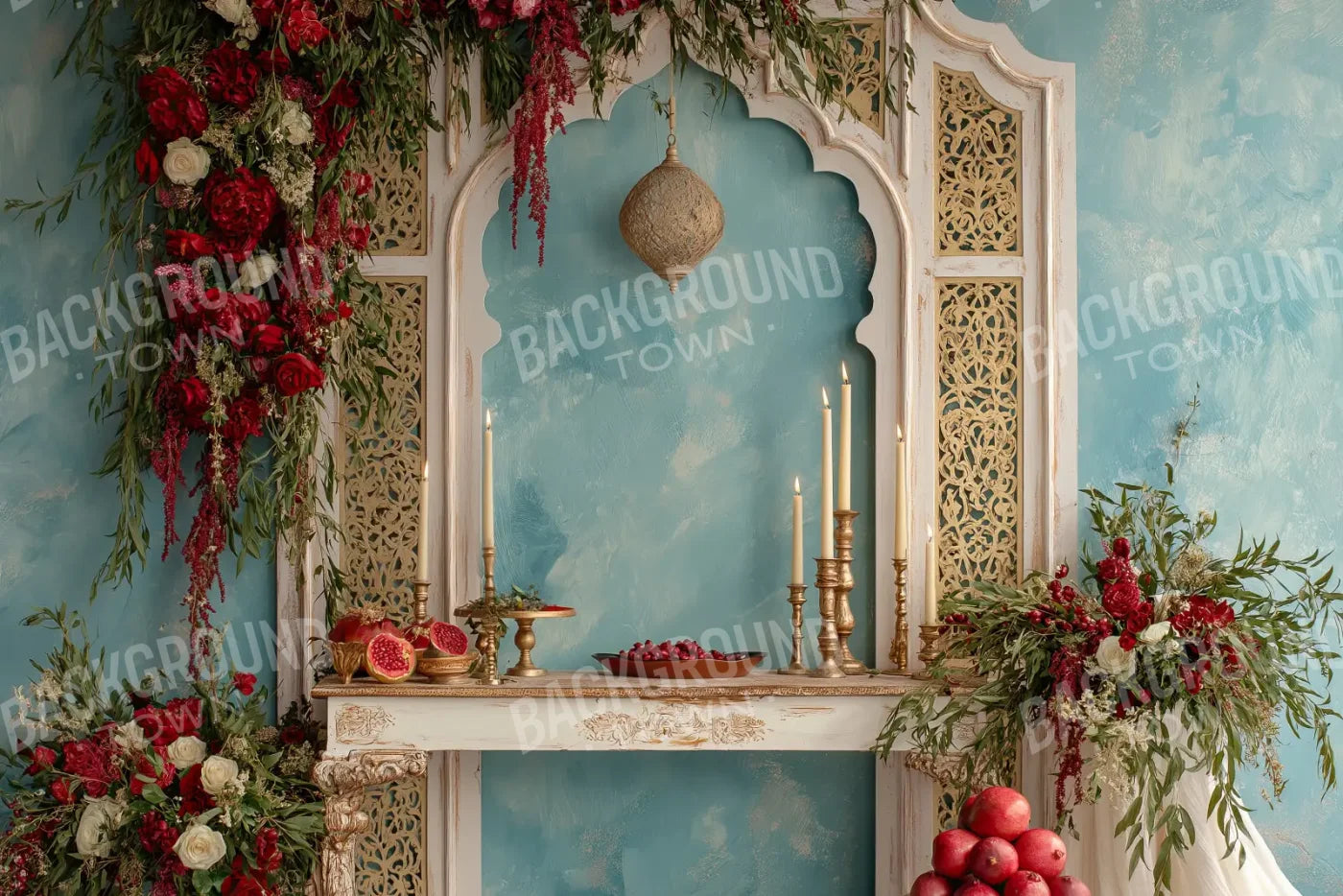 Pomegranate Court 12’x8’ UltraCloth (144 x 96 inch) Backdrop