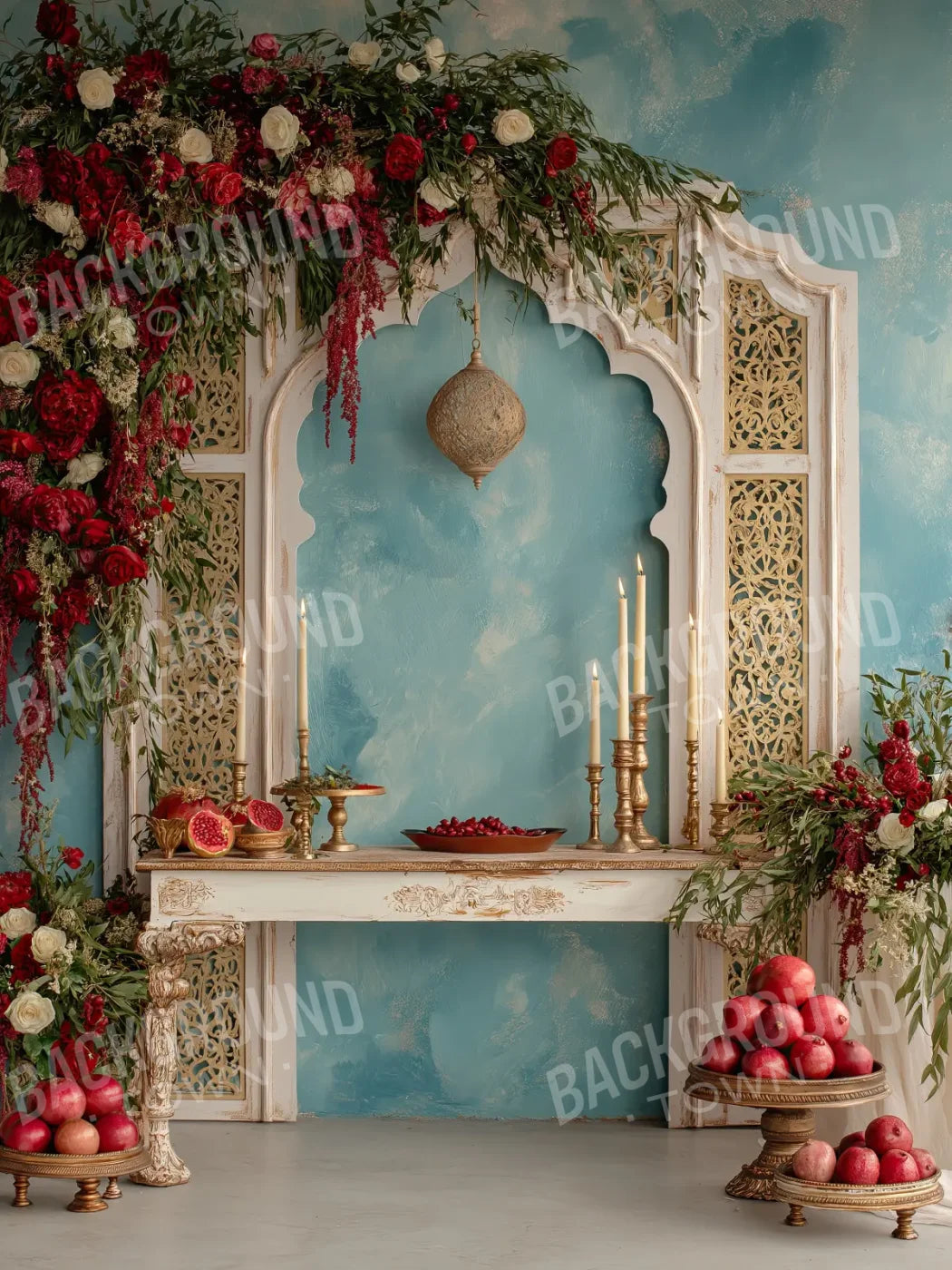 Pomegranate Court 5’x6’8 Fleece (60 x 80 inch) Backdrop