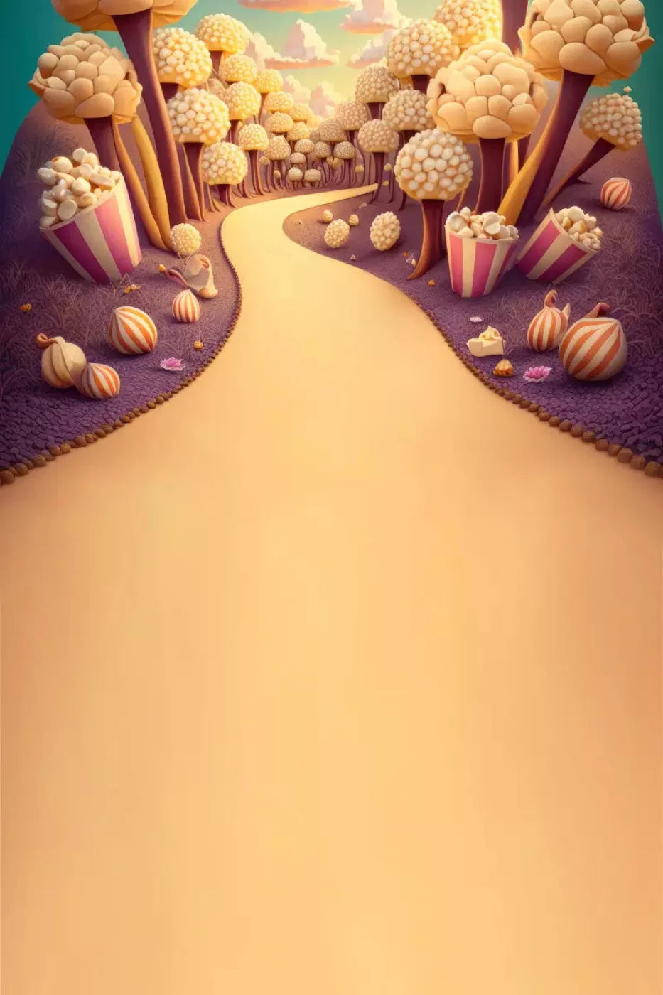 Popcorn Road 5X8 Ultracloth ( 60 X 96 Inch ) Backdrop