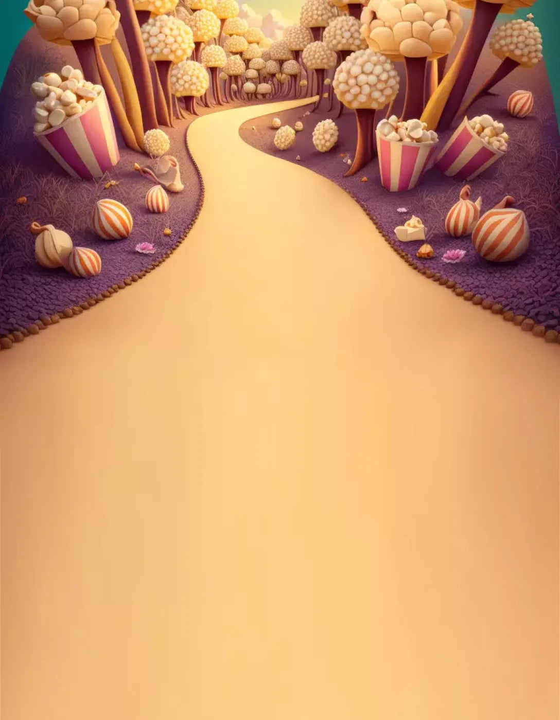 Popcorn Road 6X8 Ultracloth ( 72 X 96 Inch ) Backdrop