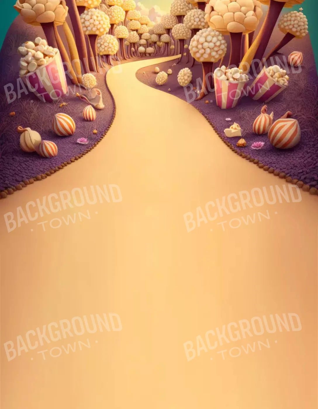 Popcorn Road 6X8 Ultracloth ( 72 X 96 Inch ) Backdrop