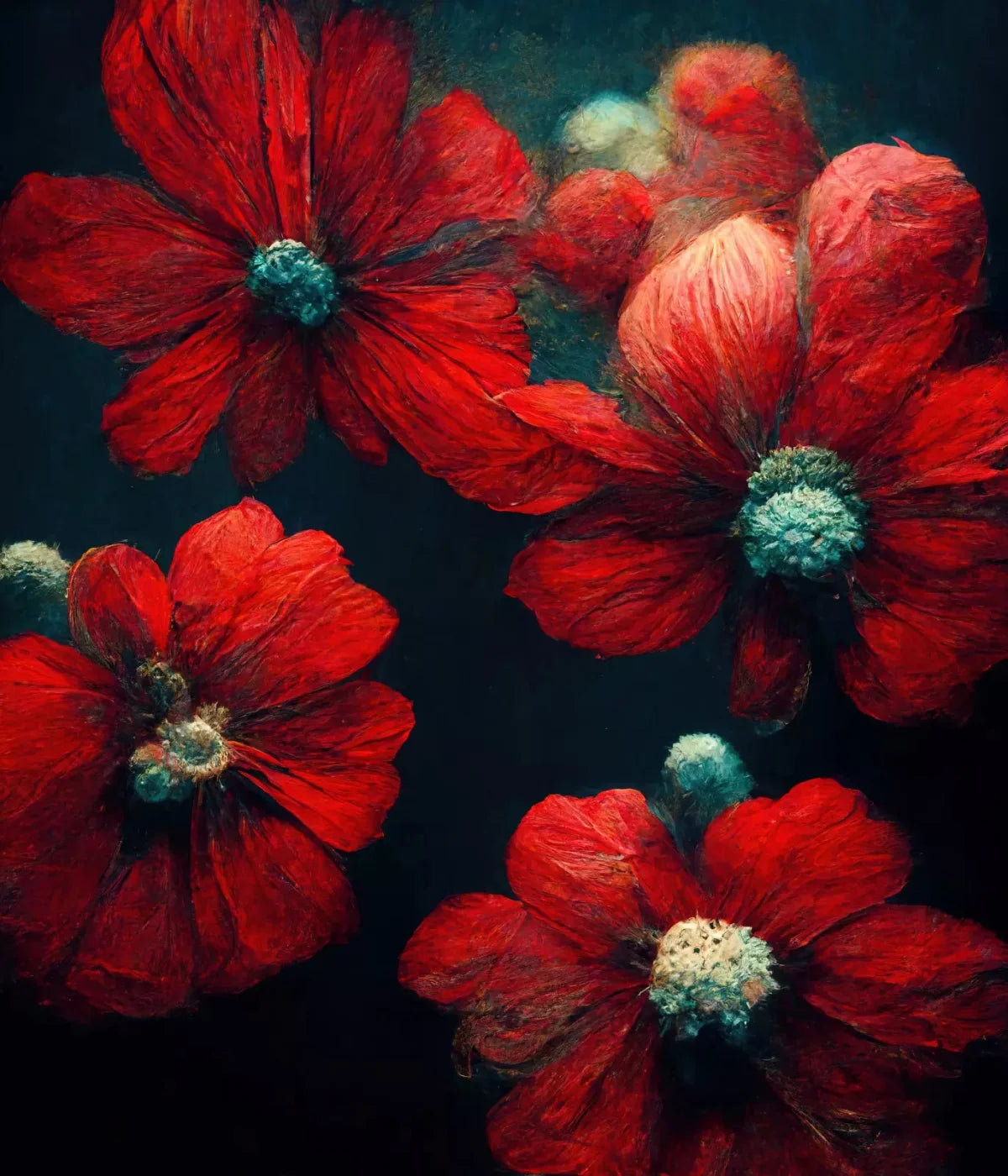 Poppies 10X12 Ultracloth ( 120 X 144 Inch ) Backdrop