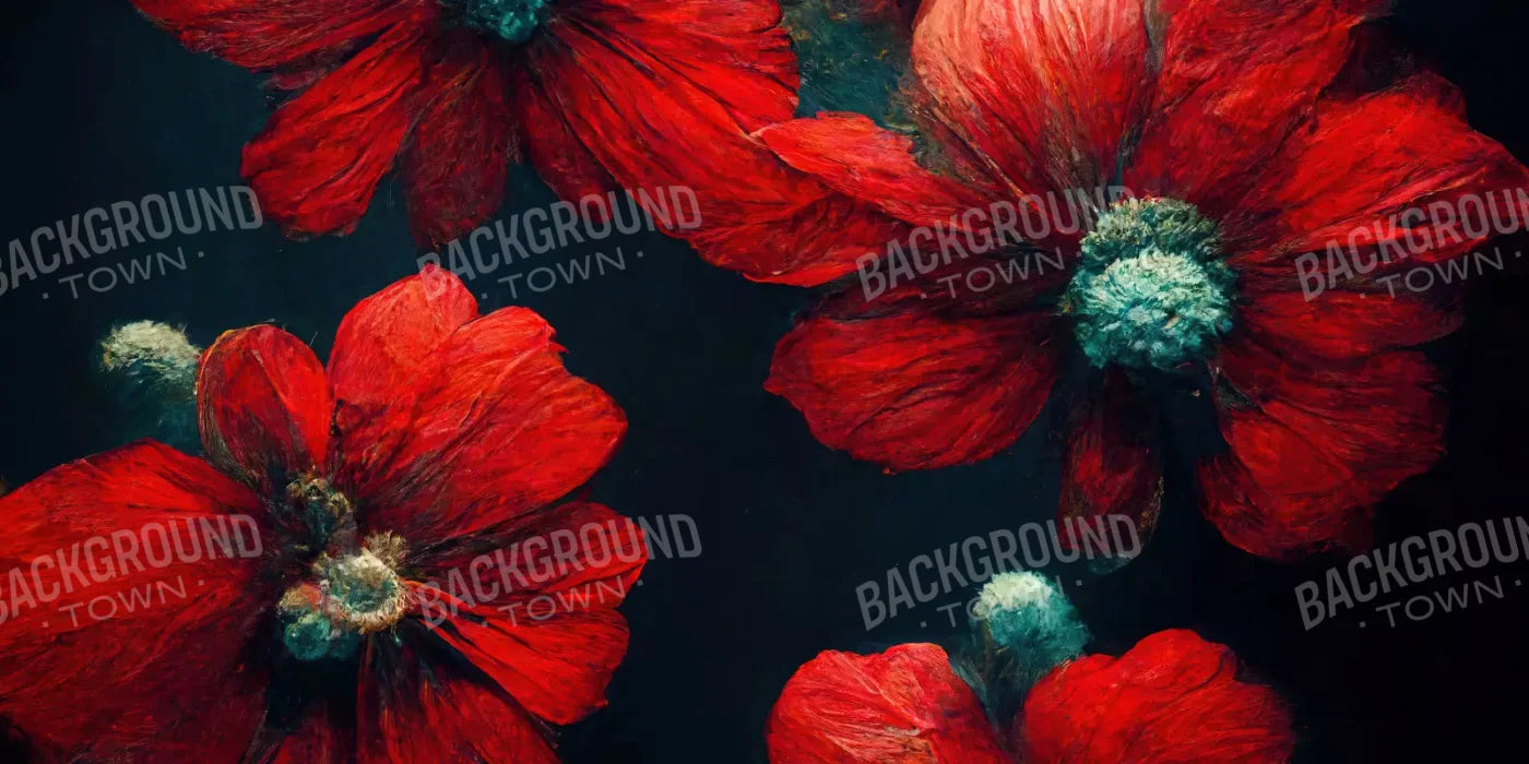Poppies 20X10 Ultracloth ( 240 X 120 Inch ) Backdrop