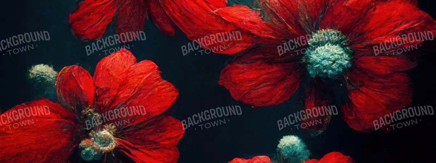 Poppies 20X8 Ultracloth ( 240 X 96 Inch ) Backdrop