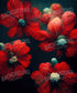 Red Floral Backdrop for Photography