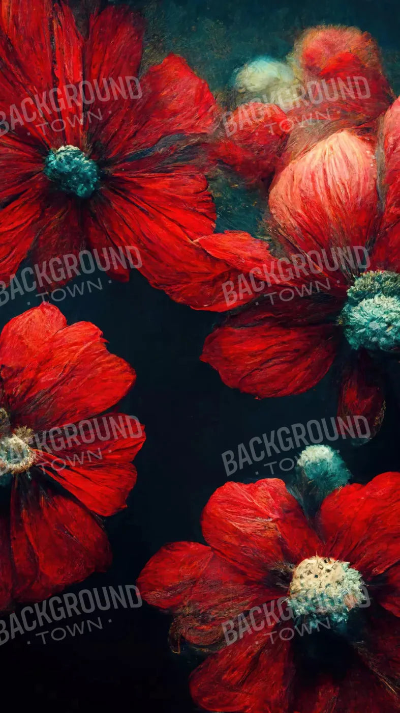 Poppies 8X14 Ultracloth ( 96 X 168 Inch ) Backdrop