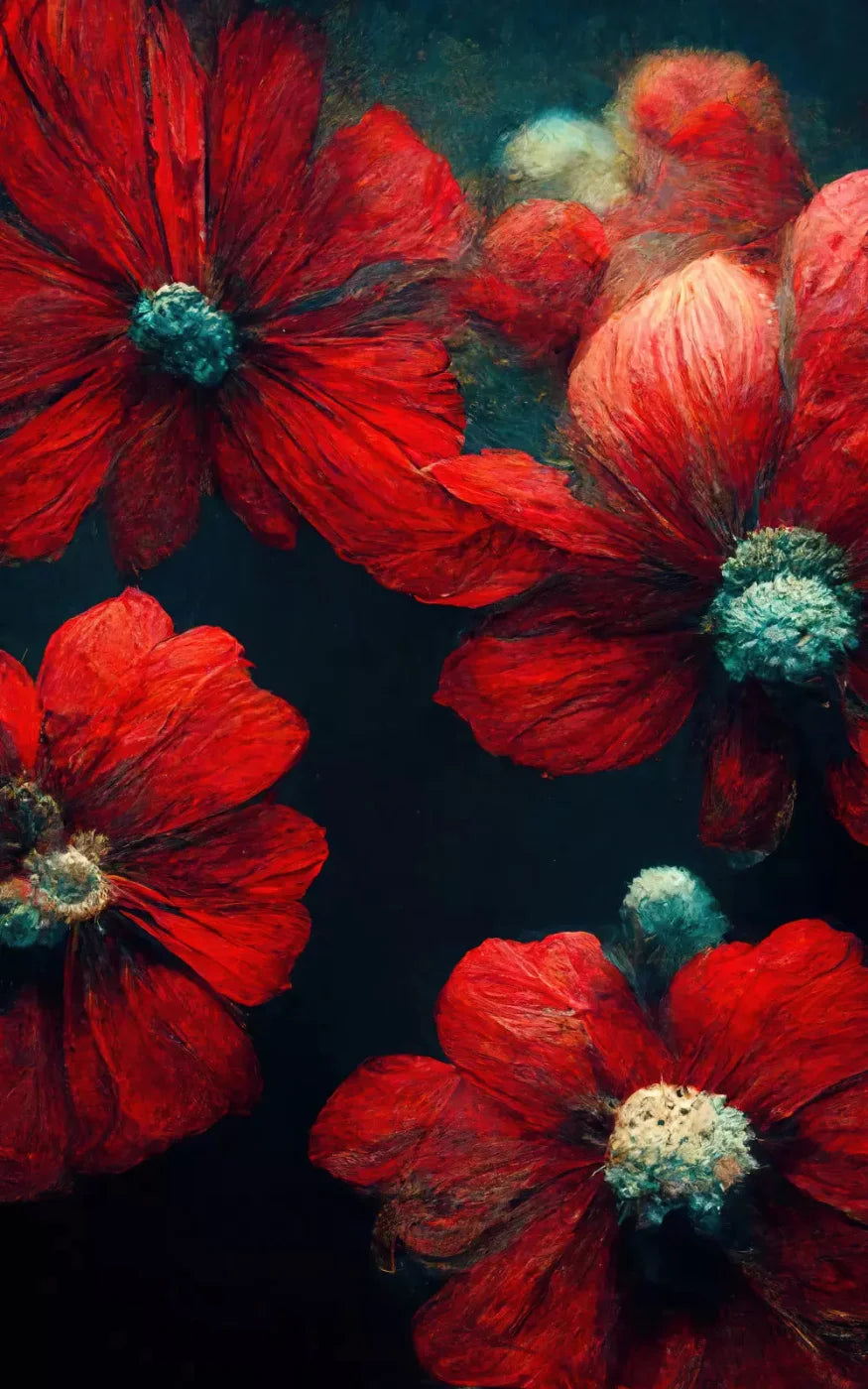 Poppies 9X14 Ultracloth ( 108 X 168 Inch ) Backdrop