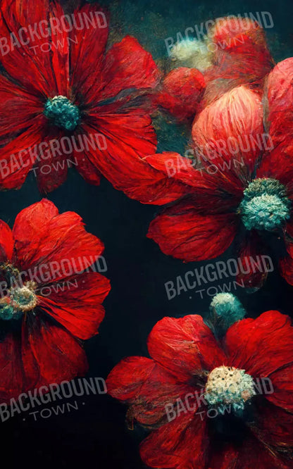 Poppies 9X14 Ultracloth ( 108 X 168 Inch ) Backdrop