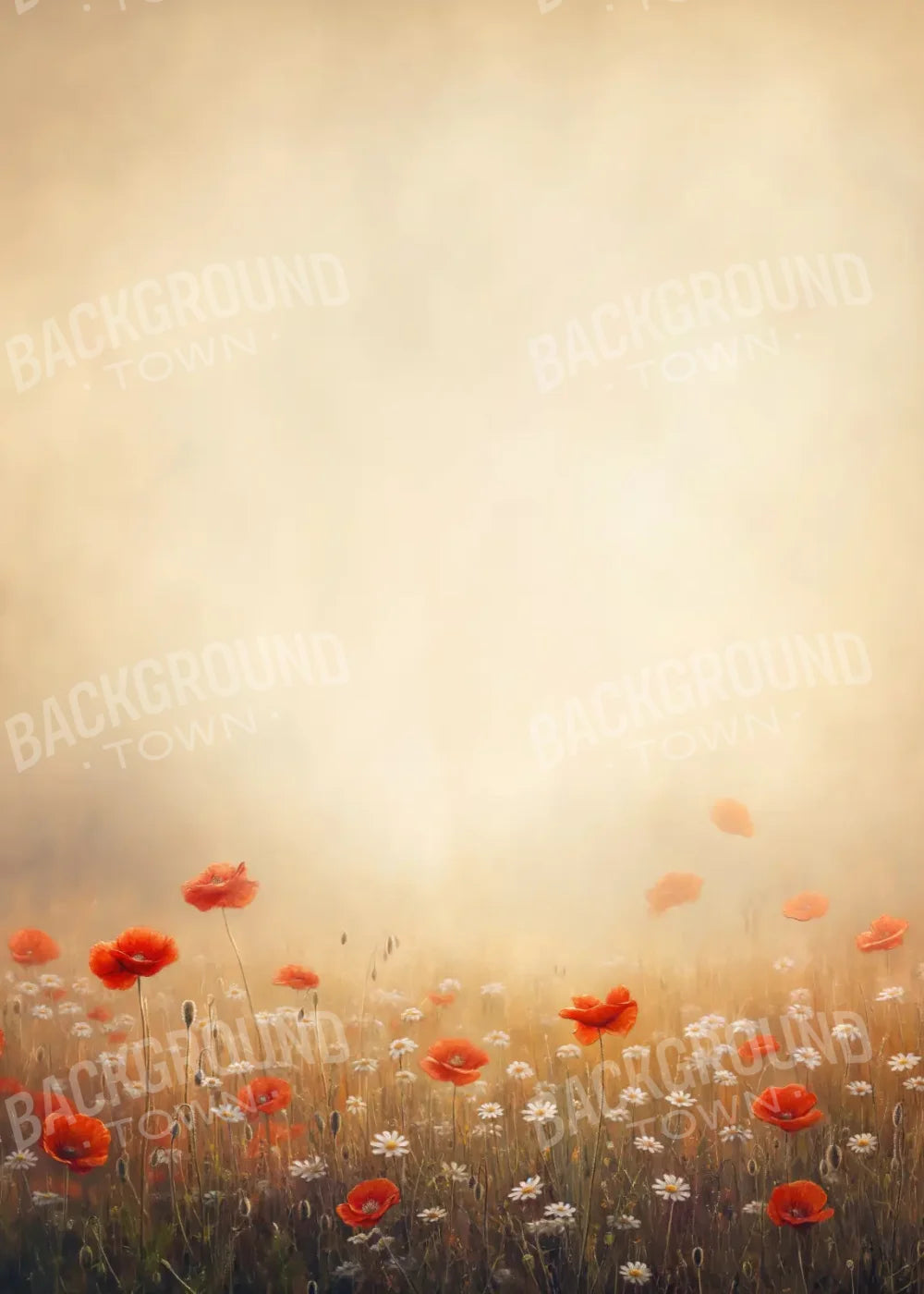 Poppy Field 5’x7’ UltraCloth (60 x 84 inch) Backdrop