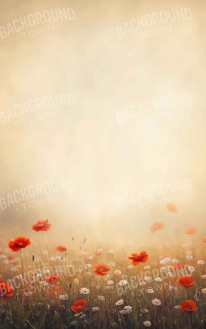 Poppy Field 5’x8’ UltraCloth (60 x 96 inch) Backdrop