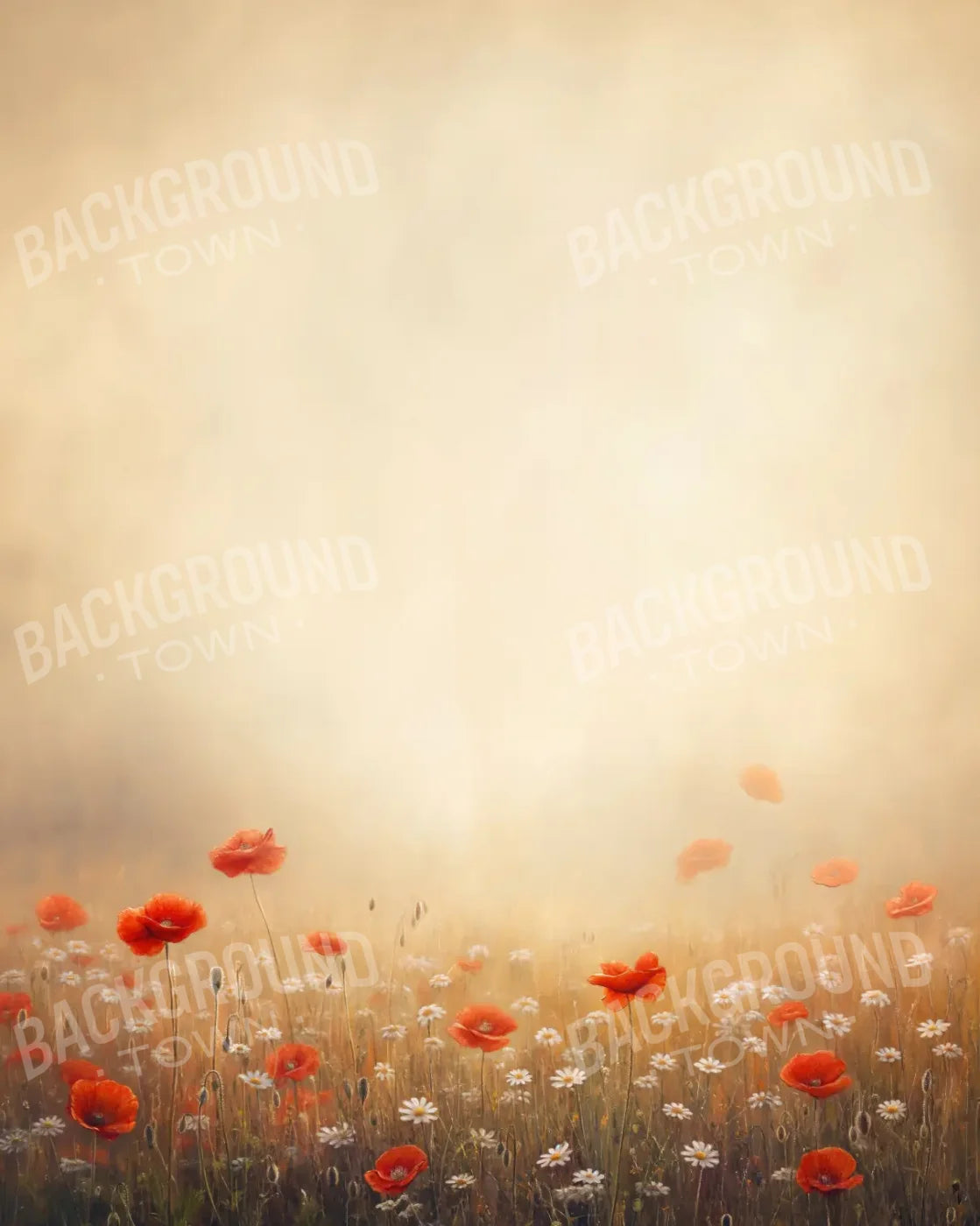 Poppy Field 8’x10’ Fleece (96 x 120 inch) Backdrop