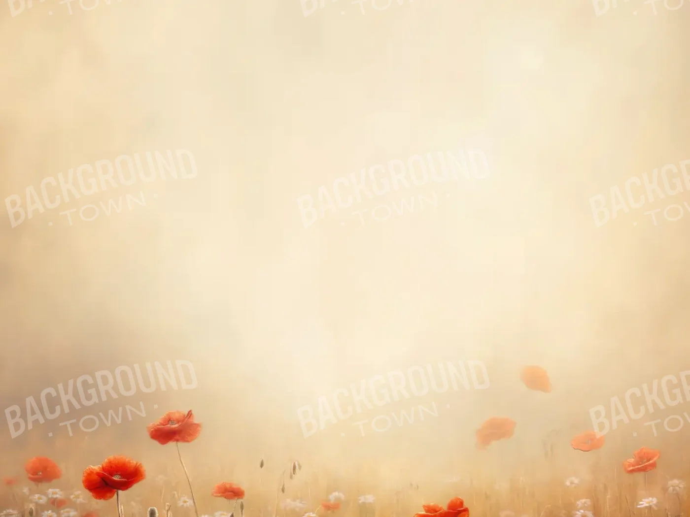 Poppy Field 8’x6’ Fleece (96 x 72 inch) Backdrop