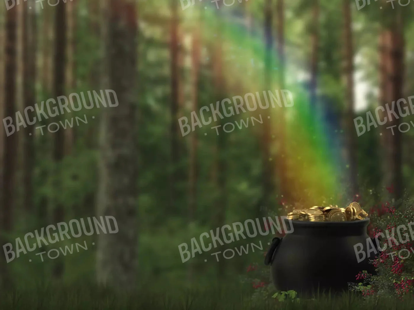 Pot Of Gold 7X5 Ultracloth ( 84 X 60 Inch ) Backdrop