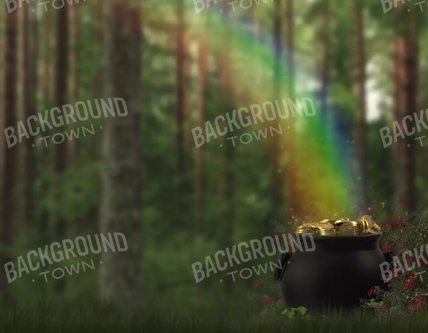 Pot Of Gold 8X6 Fleece ( 96 X 72 Inch ) Backdrop