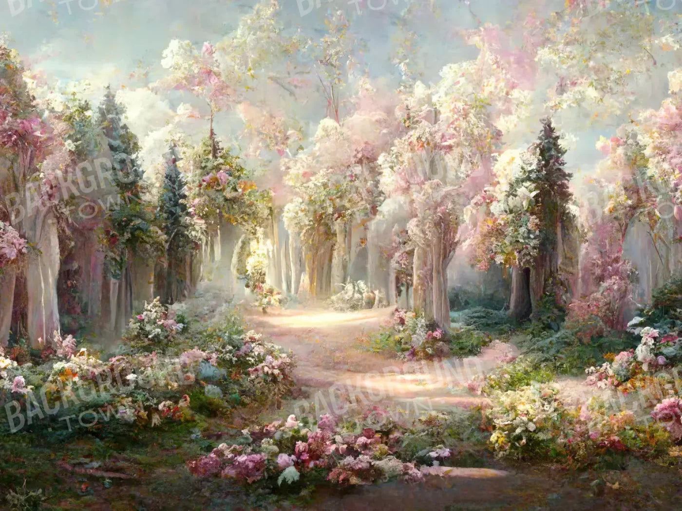 Pretty Forest 6’8’’X5’ Fleece (80 X 60 Inch) Backdrop