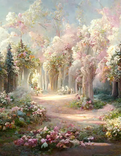 Pretty Forest 6’X8’ Fleece (72 X 96 Inch) Backdrop