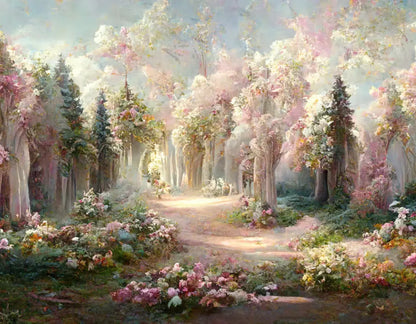Pretty Forest 8’X6’ Fleece (96 X 72 Inch) Backdrop