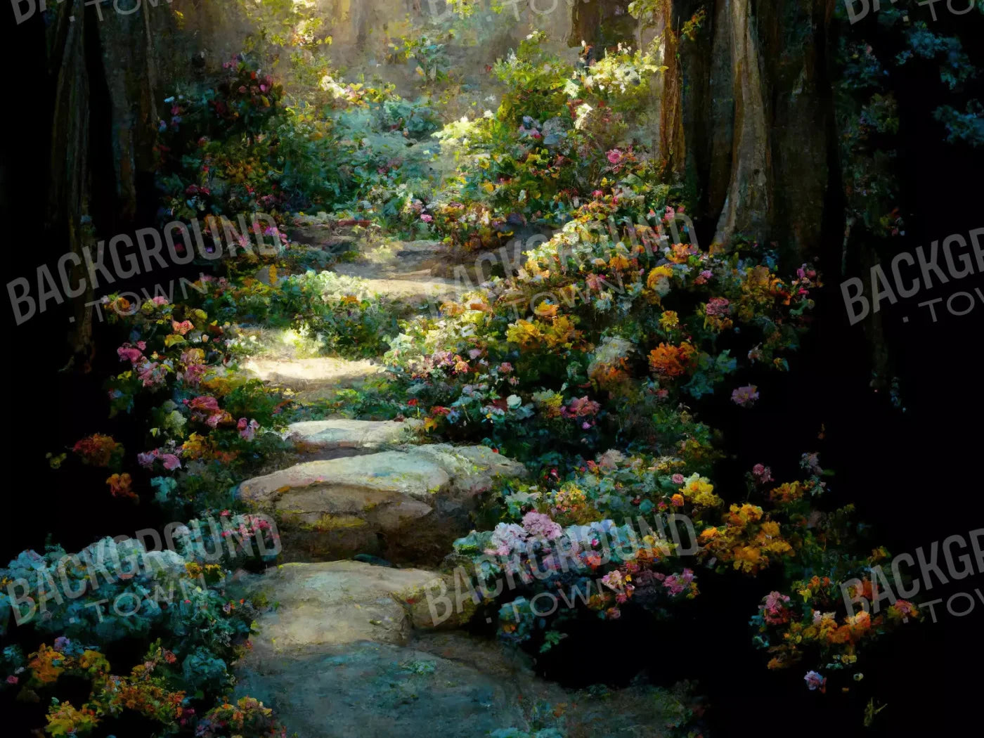 Pretty Path 10X8 Fleece ( 120 X 96 Inch ) Backdrop