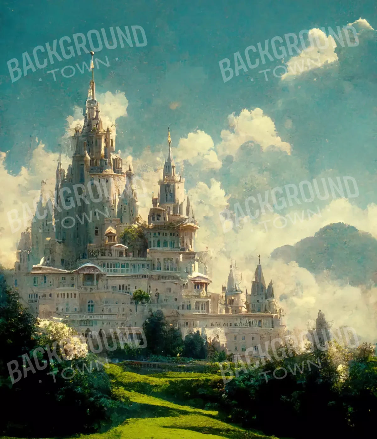 Princess Castle 10’X12’ Ultracloth (120 X 144 Inch) Backdrop