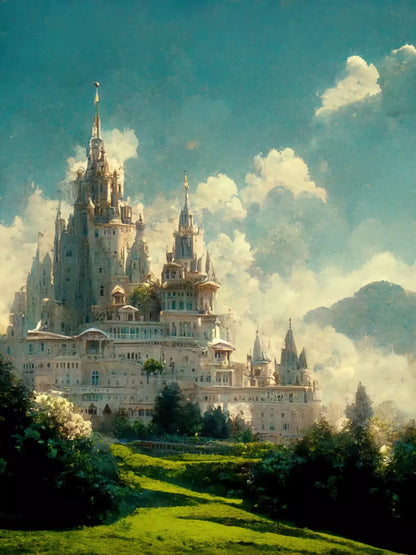 Princess Castle 8’X10’ Fleece (96 X 120 Inch) Backdrop