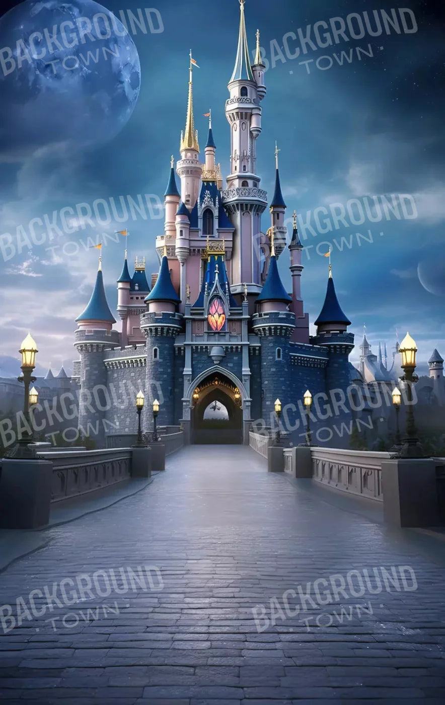 Princess Castle At Dusk 10X16 Ultracloth ( 120 X 192 Inch ) Backdrop