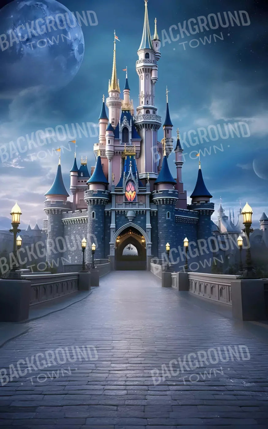 Princess Castle At Dusk 9X14 Ultracloth ( 108 X 168 Inch ) Backdrop