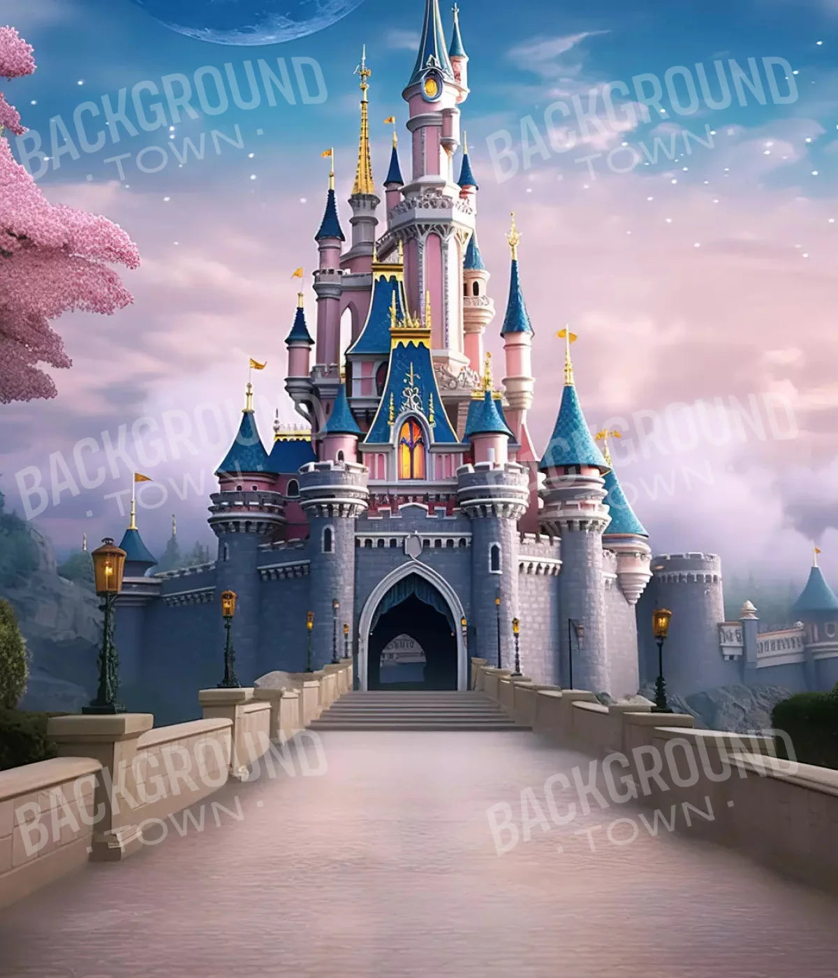 Princess Castle I 10X12 Ultracloth ( 120 X 144 Inch ) Backdrop