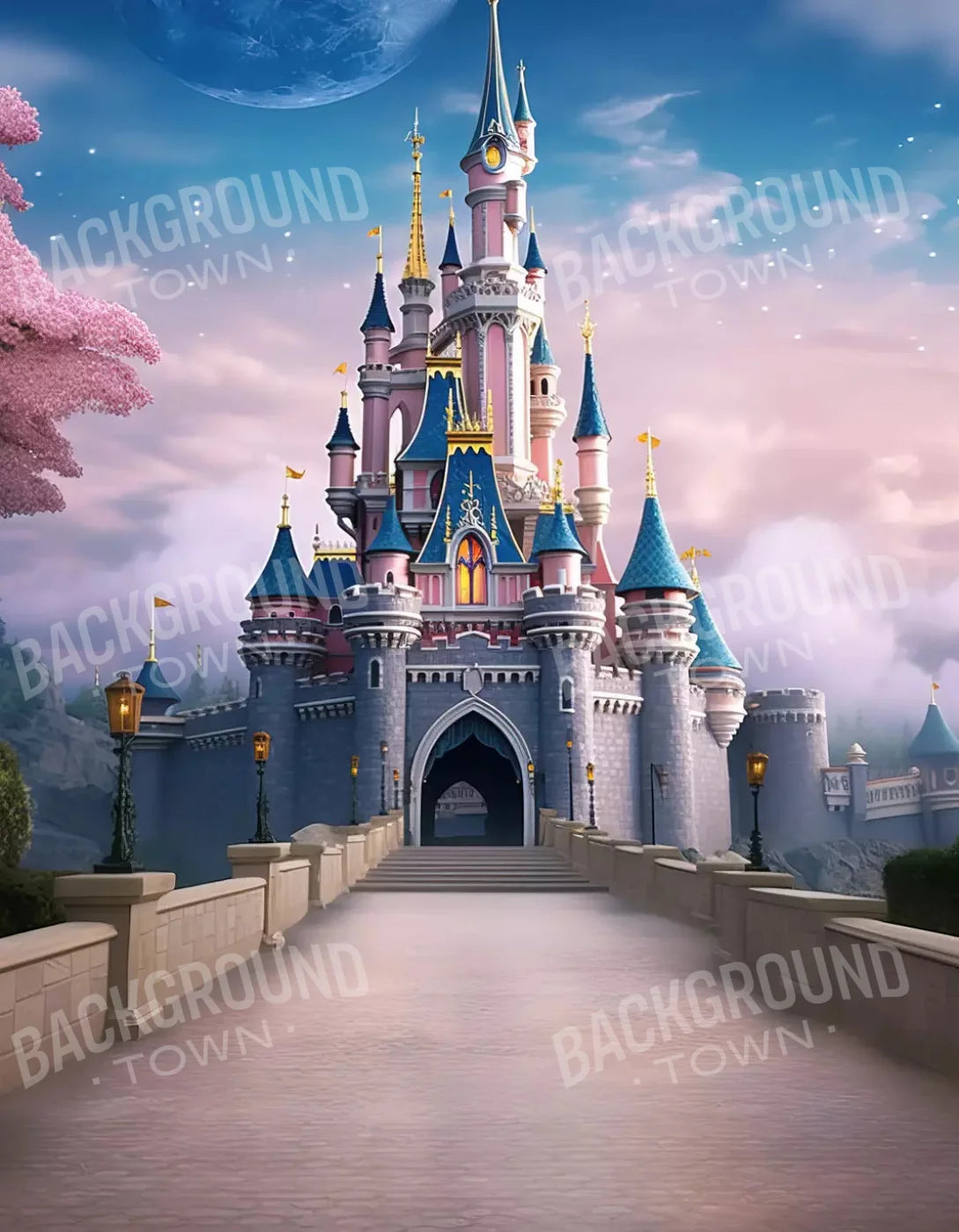 Princess Castle I 6X8 Fleece ( 72 X 96 Inch ) Backdrop