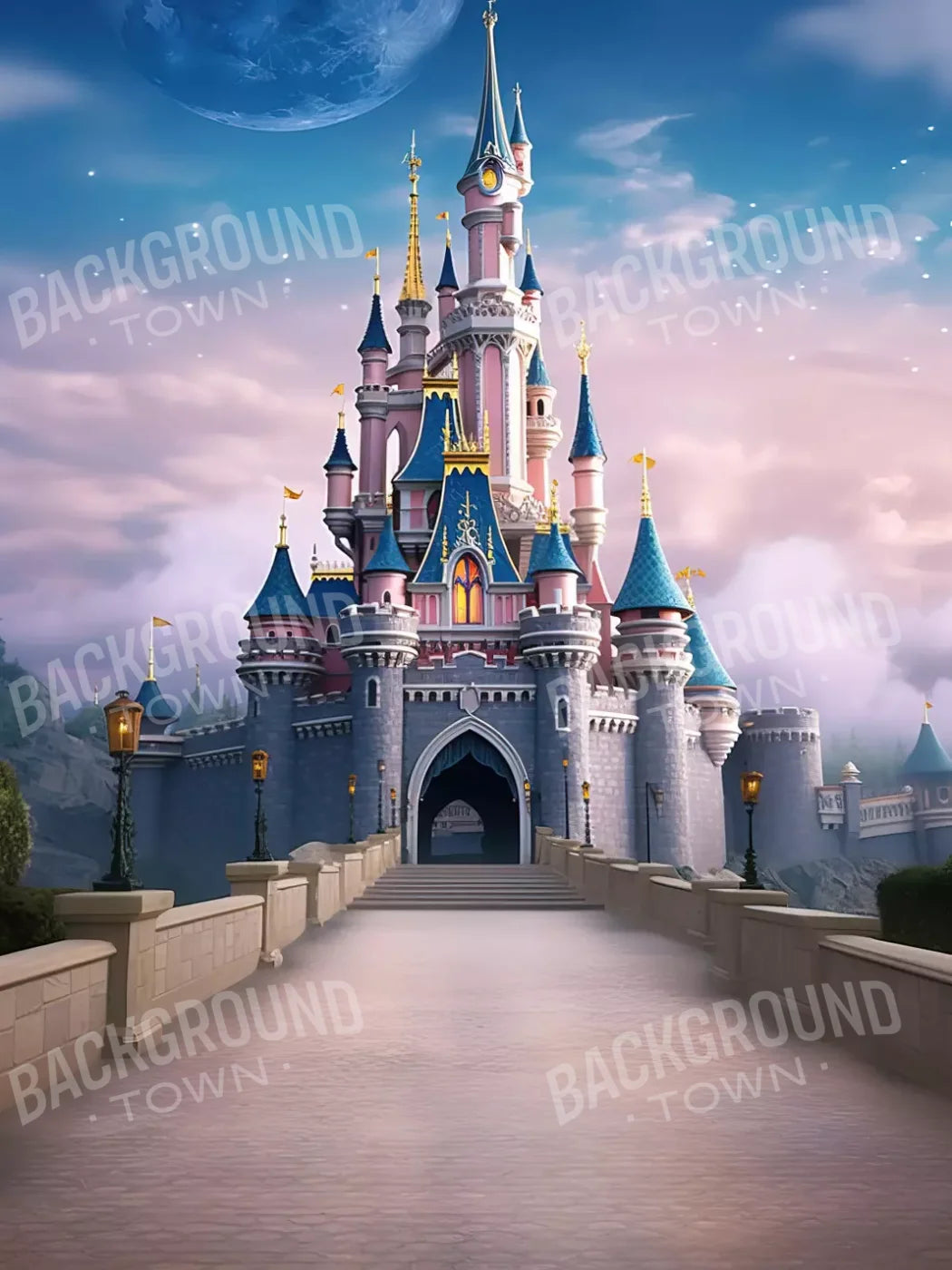 Princess Castle I 6’x8’ Fleece (72 x 96 inch) Backdrop