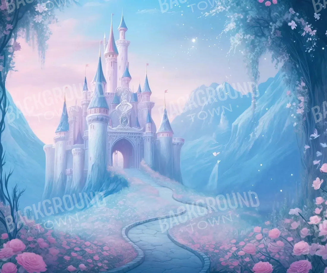 Princess Fantasy Castle in Magical Forest Backdrop for Photography