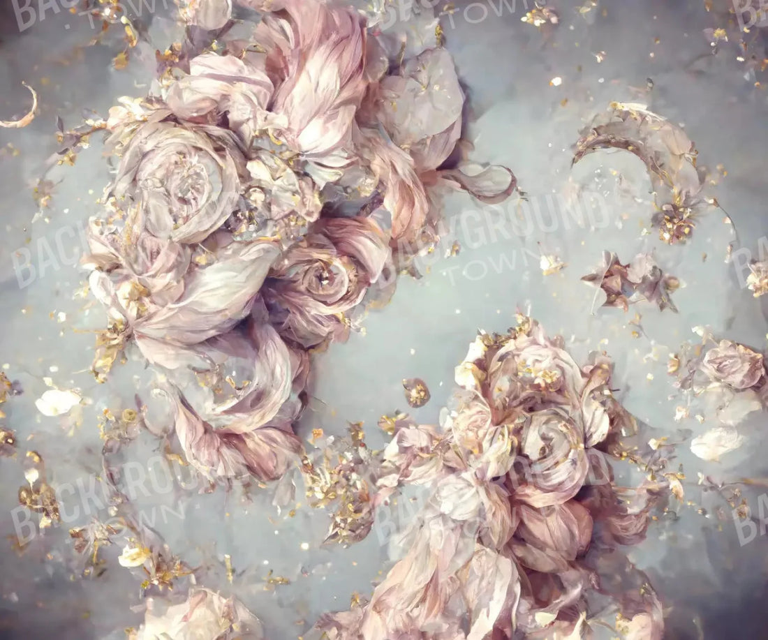 Gray Floral Backdrop for Photography