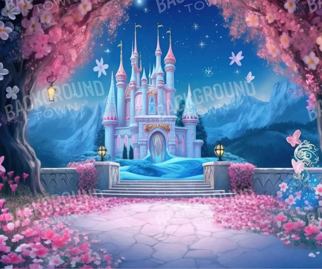 Princess Fantasy Castle in Magical Forest Backdrop for Photography