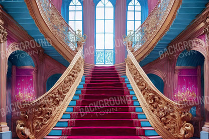 Princess Staircase 12’X8’ Ultracloth (144 X 96 Inch) Backdrop