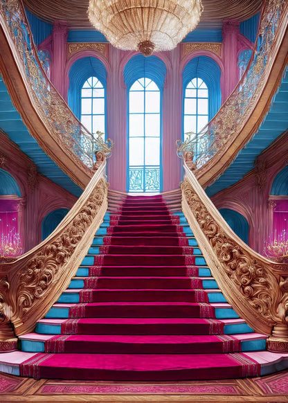 Princess Staircase 5’X7’ Ultracloth (60 X 84 Inch) Backdrop