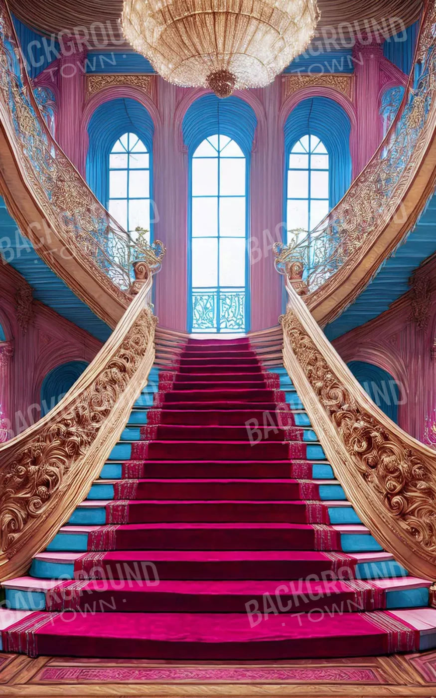 Princess Staircase 5’X8’ Ultracloth (60 X 96 Inch) Backdrop