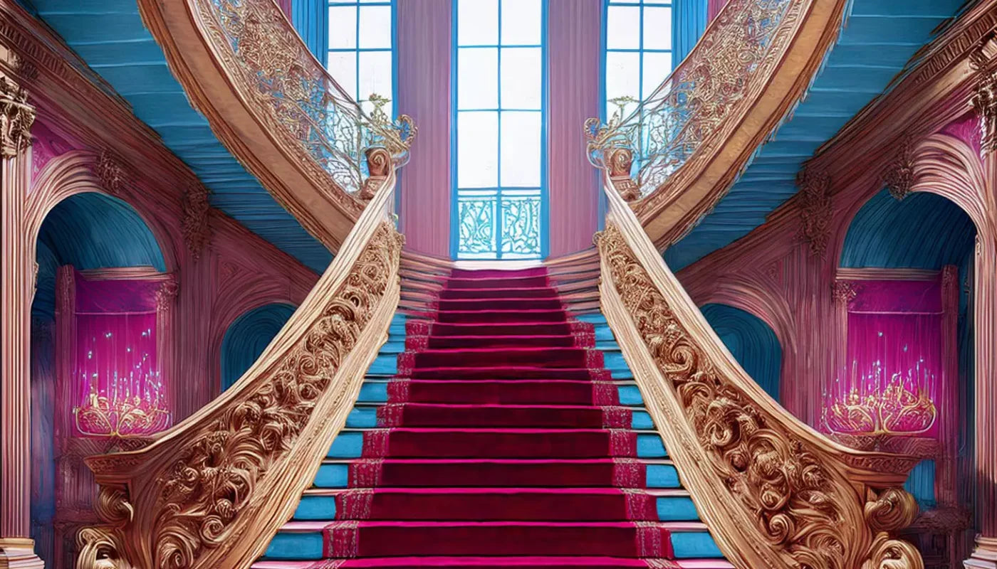 Princess Staircase Backdrop