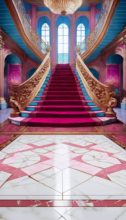 Princess Staircase Sweep 8’X14’ Ultracloth (96 X 168 Inch) Backdrop