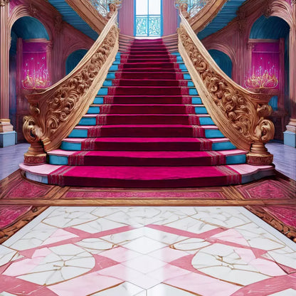 Princess Staircase Sweep 8’X8’ Fleece (96 X Inch) Backdrop