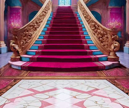 Princess Staircase Sweep 5’X4’2 Fleece (60 X 50 Inch) Backdrop