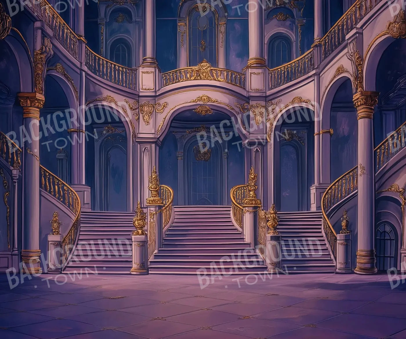 Princess Stairs 12’x10’ UltraCloth (144 x 120 inch) Backdrop