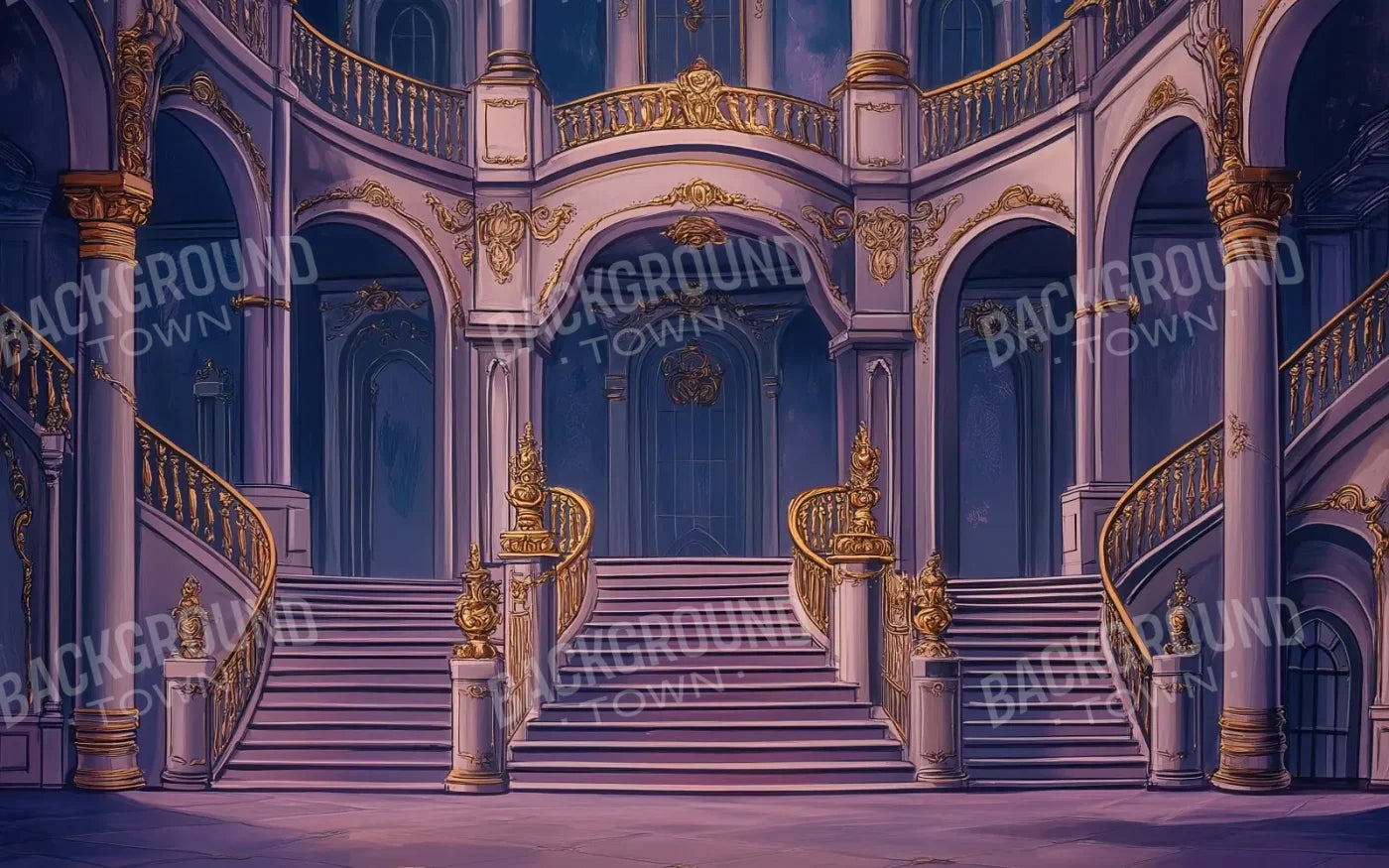 Princess Stairs 8’x5’ UltraCloth (96 x 60 inch) Backdrop