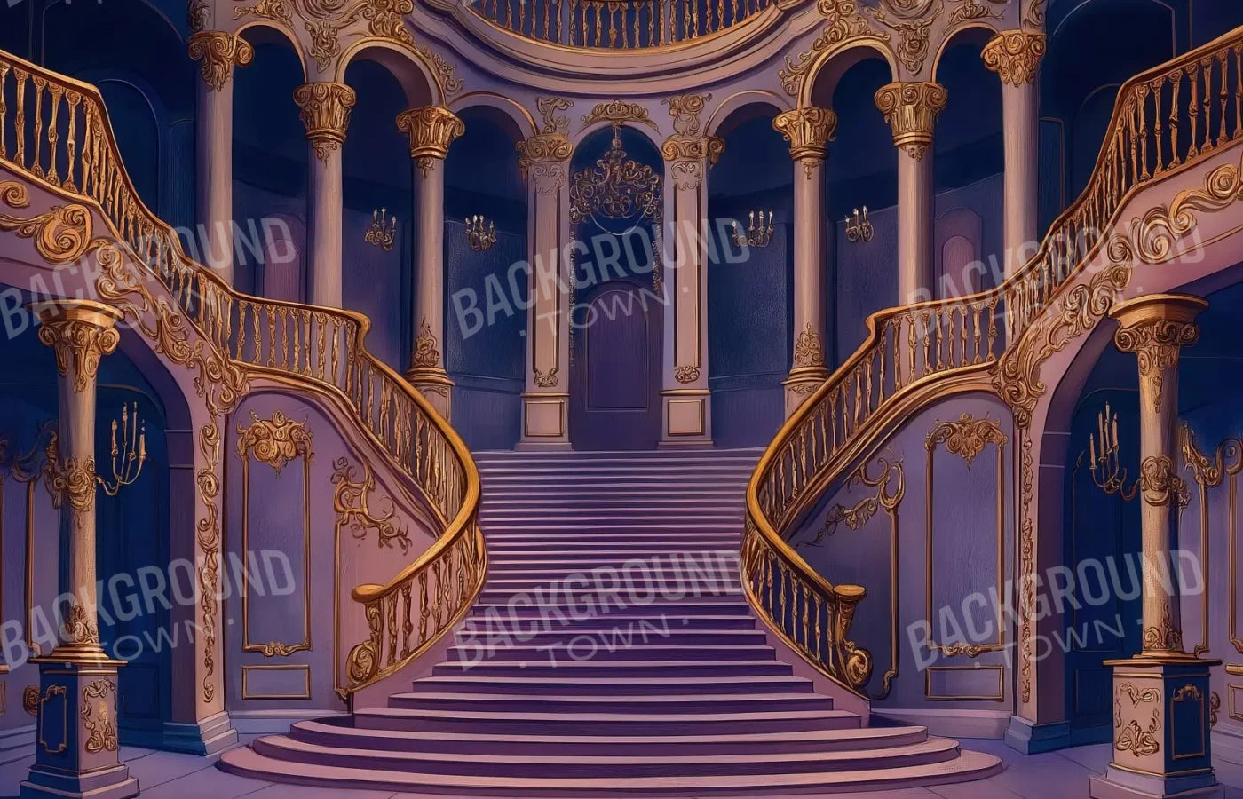 Princess Stairs II 14’x9’ UltraCloth (168 x 108 inch) Backdrop