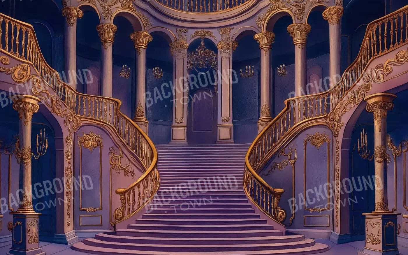 Princess Stairs II 8’x5’ UltraCloth (96 x 60 inch) Backdrop