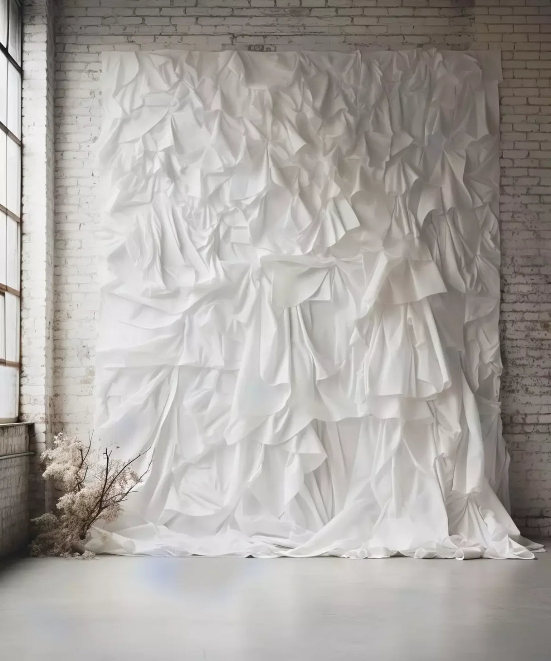 White Elegant Fine Art Backdrop for Photography