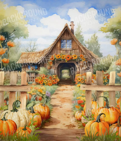 Pumpkin Patch Cottage 10X12 Ultracloth ( 120 X 144 Inch ) Backdrop
