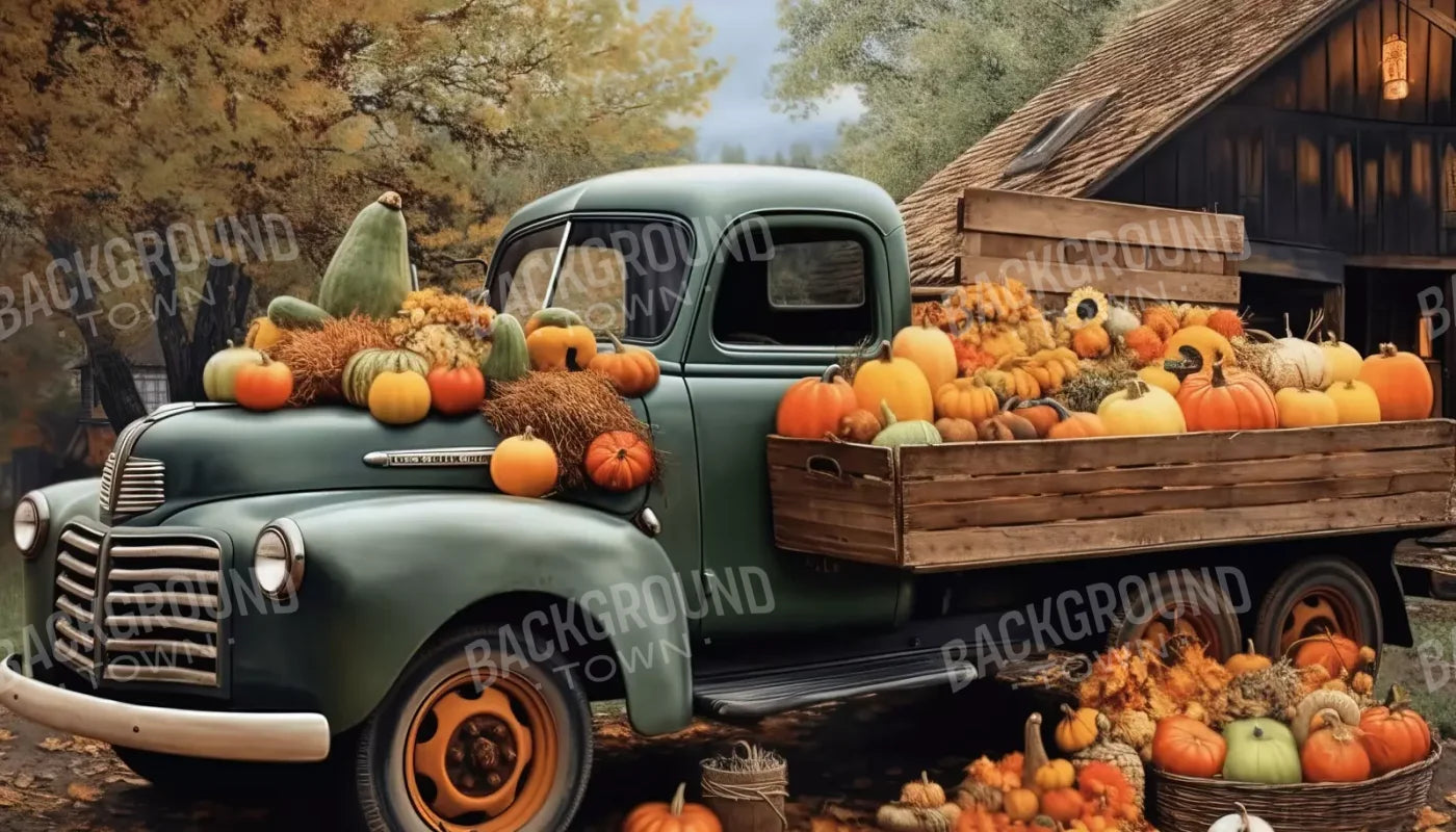 Pumpkin Pickin In Fall Close 14’X8’ Ultracloth (168 X 96 Inch) Backdrop