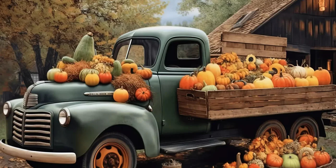 Pumpkin Pickin In Fall Close 16’X8’ Ultracloth (192 X 96 Inch) Backdrop